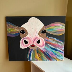 Hand painted Cow painting